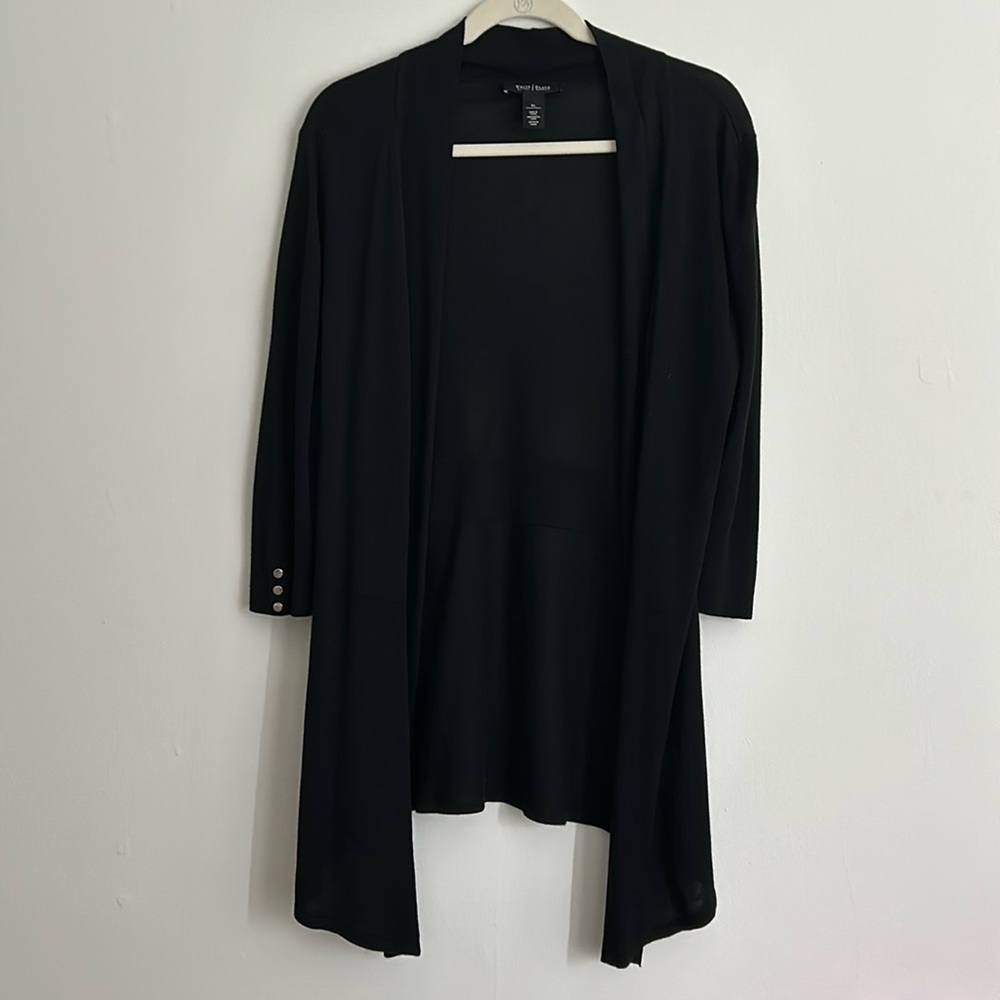 WHBM Black 3/4 Sleeve Cardigan XL